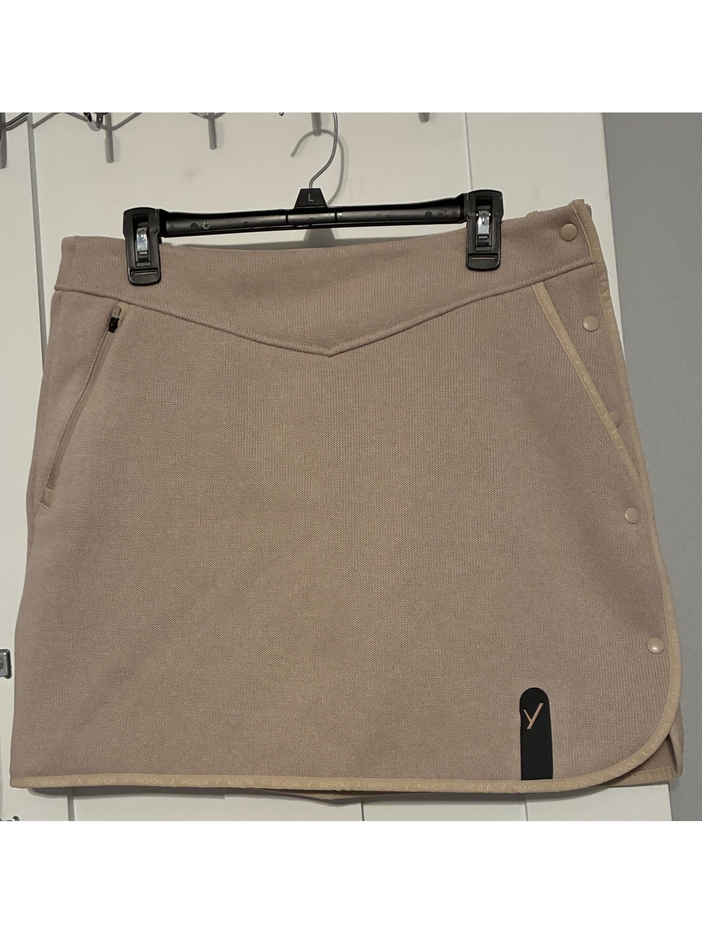INDYEVA Satu Snap skirt Polartec Fleece Sz Large cream